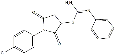 1-(4-chlorophenyl)-2,5-dioxopyrrolidin-3-yl N'-phenylimidothiocarbamate 结构式