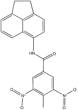 N-(1,2-dihydro-5-acenaphthylenyl)-3,5-bisnitro-4-methylbenzamide 结构式