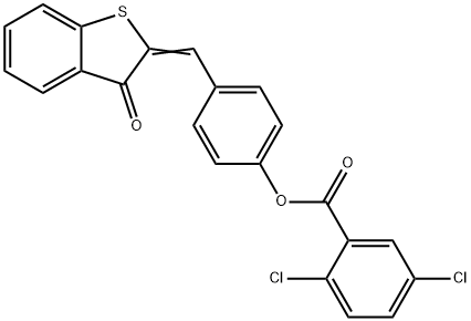 4-[(3-oxo-1-benzothien-2(3H)-ylidene)methyl]phenyl 2,5-dichlorobenzoate 结构式