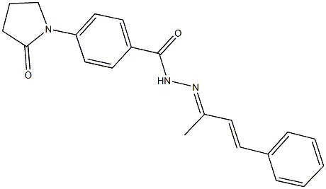 N'-(1-methyl-3-phenyl-2-propenylidene)-4-(2-oxo-1-pyrrolidinyl)benzohydrazide 结构式