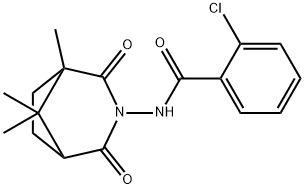 2-chloro-N-(1,8,8-trimethyl-2,4-dioxo-3-azabicyclo[3.2.1]oct-3-yl)benzamide 结构式