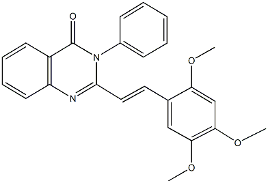 3-phenyl-2-[2-(2,4,5-trimethoxyphenyl)vinyl]-4(3H)-quinazolinone 结构式