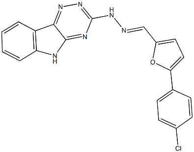 5-(4-chlorophenyl)-2-furaldehyde 5H-[1,2,4]triazino[5,6-b]indol-3-ylhydrazone 结构式