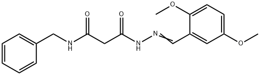 N-benzyl-3-[2-(2,5-dimethoxybenzylidene)hydrazino]-3-oxopropanamide 结构式