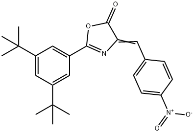 2-(3,5-ditert-butylphenyl)-4-{4-nitrobenzylidene}-1,3-oxazol-5(4H)-one 结构式