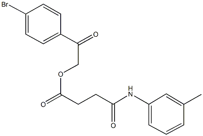 2-(4-bromophenyl)-2-oxoethyl 4-oxo-4-(3-toluidino)butanoate 结构式