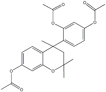 3-(acetyloxy)-4-[7-(acetyloxy)-2,2,4-trimethyl-3,4-dihydro-2H-chromen-4-yl]phenyl acetate 结构式