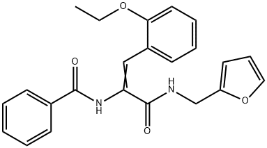 N-(2-(2-ethoxyphenyl)-1-{[(2-furylmethyl)amino]carbonyl}vinyl)benzamide 结构式