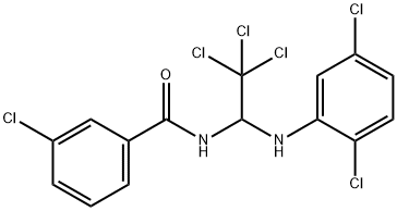 3-chloro-N-[2,2,2-trichloro-1-(2,5-dichloroanilino)ethyl]benzamide 结构式