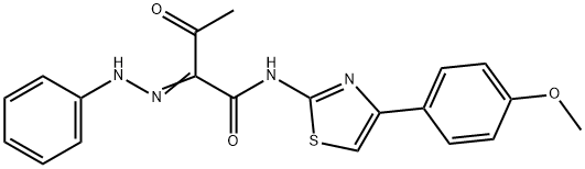 N-[4-(4-methoxyphenyl)-1,3-thiazol-2-yl]-3-oxo-2-(phenylhydrazono)butanamide 结构式