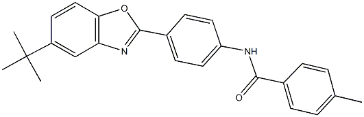 N-[4-(5-tert-butyl-1,3-benzoxazol-2-yl)phenyl]-4-methylbenzamide 结构式