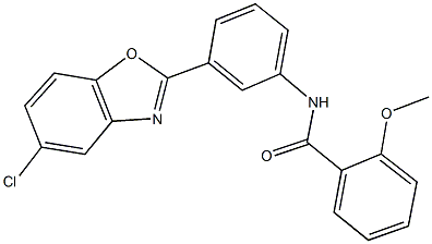 N-[3-(5-chloro-1,3-benzoxazol-2-yl)phenyl]-2-methoxybenzamide 结构式