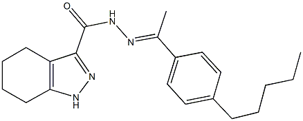 N'-[1-(4-pentylphenyl)ethylidene]-4,5,6,7-tetrahydro-1H-indazole-3-carbohydrazide 结构式