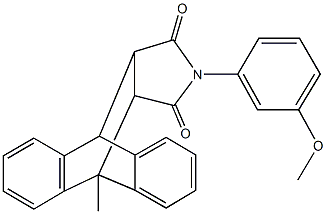 17-(3-methoxyphenyl)-1-methyl-17-azapentacyclo[6.6.5.0~2,7~.0~9,14~.0~15,19~]nonadeca-2,4,6,9,11,13-hexaene-16,18-dione 结构式