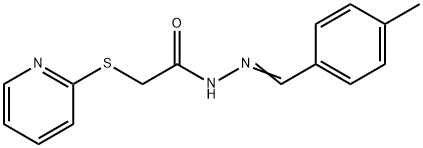 N'-(4-methylbenzylidene)-2-(2-pyridinylsulfanyl)acetohydrazide 结构式