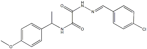 2-[2-(4-chlorobenzylidene)hydrazino]-N-[1-(4-methoxyphenyl)ethyl]-2-oxoacetamide 结构式