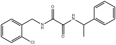 N~1~-(2-chlorobenzyl)-N~2~-(1-phenylethyl)ethanediamide 结构式