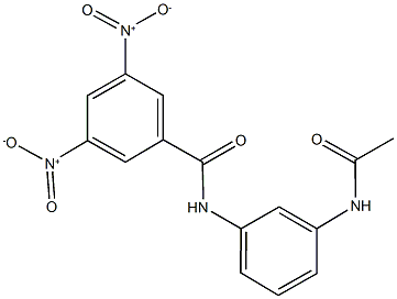 N-[3-(acetylamino)phenyl]-3,5-bisnitrobenzamide 结构式