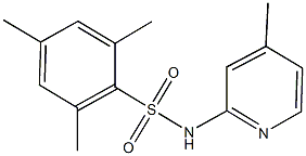 2,4,6-trimethyl-N-(4-methyl-2-pyridinyl)benzenesulfonamide 结构式