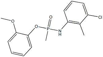 2-methoxyphenyl N-(3-chloro-2-methylphenyl)-P-methylphosphonamidoate 结构式