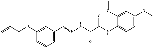 2-{2-[3-(allyloxy)benzylidene]hydrazino}-N-(2,4-dimethoxyphenyl)-2-oxoacetamide 结构式