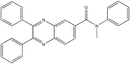 N-methyl-N,2,3-triphenylquinoxaline-6-carboxamide 结构式