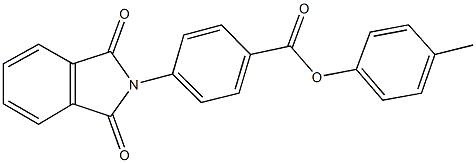 4-methylphenyl 4-(1,3-dioxo-1,3-dihydro-2H-isoindol-2-yl)benzoate 结构式