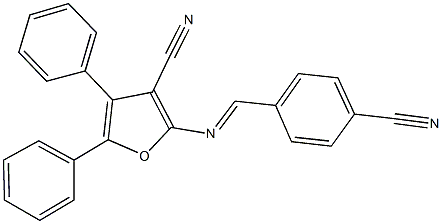 2-[(4-cyanobenzylidene)amino]-4,5-diphenyl-3-furonitrile 结构式