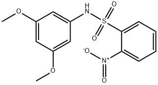 N-(3,5-dimethoxyphenyl)-2-nitrobenzenesulfonamide 结构式