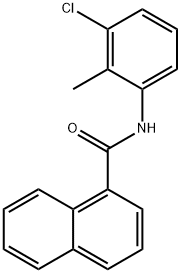 N-(3-chloro-2-methylphenyl)-1-naphthamide 结构式