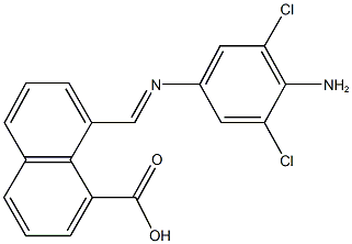 8-{[(4-amino-3,5-dichlorophenyl)imino]methyl}-1-naphthoic acid 结构式