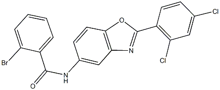 2-bromo-N-[2-(2,4-dichlorophenyl)-1,3-benzoxazol-5-yl]benzamide 结构式