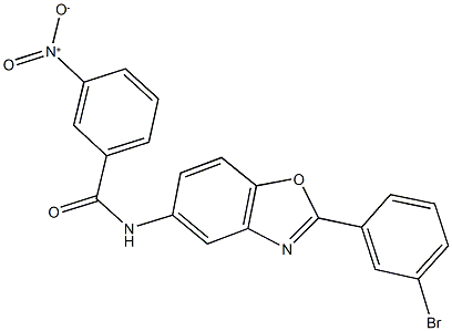 N-[2-(3-bromophenyl)-1,3-benzoxazol-5-yl]-3-nitrobenzamide 结构式