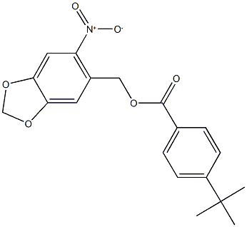 {6-nitro-1,3-benzodioxol-5-yl}methyl 4-tert-butylbenzoate 结构式