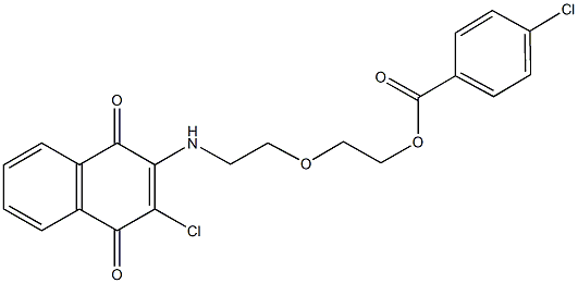 2-{2-[(3-chloro-1,4-dioxo-1,4-dihydro-2-naphthalenyl)amino]ethoxy}ethyl 4-chlorobenzoate 结构式