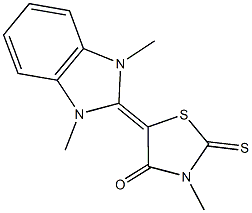 5-(1,3-dimethyl-1,3-dihydro-2H-benzimidazol-2-ylidene)-3-methyl-2-thioxo-1,3-thiazolidin-4-one 结构式