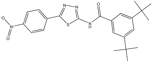 3,5-bis(1,1-dimethylethyl)-N-(5-{4-nitrophenyl}-1,3,4-thiadiazol-2-yl)benzamide 结构式