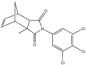 2-methyl-4-(3,4,5-trichlorophenyl)-4-azatricyclo[5.2.1.0~2,6~]dec-8-ene-3,5-dione 结构式