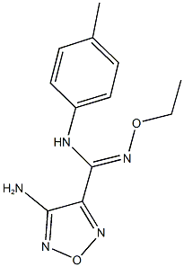 4-amino-N'-ethoxy-N-(4-methylphenyl)-1,2,5-oxadiazole-3-carboximidamide 结构式