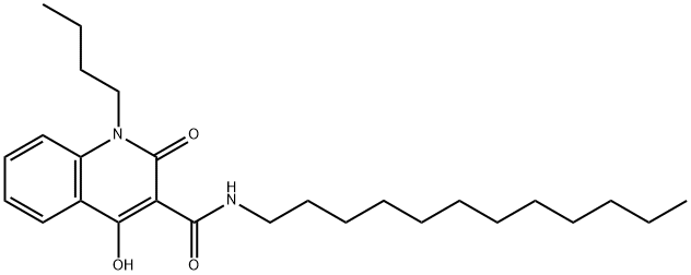 1-butyl-N-dodecyl-4-hydroxy-2-oxo-1,2-dihydroquinoline-3-carboxamide 结构式