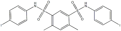 N~1~,N~3~-bis(4-iodophenyl)-4,6-dimethyl-1,3-benzenedisulfonamide 结构式