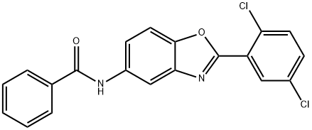 N-[2-(2,5-dichlorophenyl)-1,3-benzoxazol-5-yl]benzamide 结构式