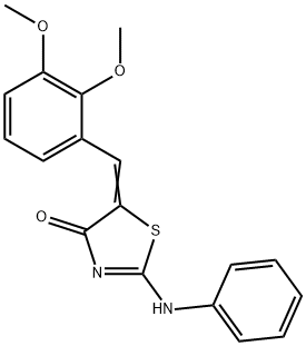 5-(2,3-dimethoxybenzylidene)-2-(phenylimino)-1,3-thiazolidin-4-one 结构式
