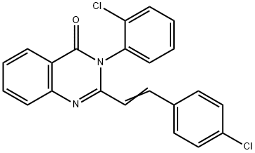 3-(2-chlorophenyl)-2-[2-(4-chlorophenyl)vinyl]-4(3H)-quinazolinone 结构式