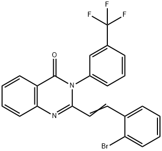 2-[2-(2-bromophenyl)vinyl]-3-[3-(trifluoromethyl)phenyl]-4(3H)-quinazolinone 结构式
