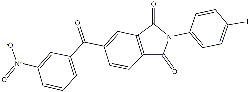 5-{3-nitrobenzoyl}-2-(4-iodophenyl)-1H-isoindole-1,3(2H)-dione 结构式