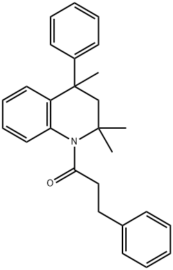 2,2,4-trimethyl-4-phenyl-1-(3-phenylpropanoyl)-1,2,3,4-tetrahydroquinoline 结构式