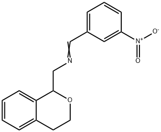 N-(3,4-dihydro-1H-isochromen-1-ylmethyl)-N-(3-nitrobenzylidene)amine 结构式