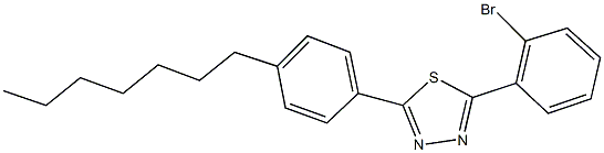 2-(2-bromophenyl)-5-(4-heptylphenyl)-1,3,4-thiadiazole 结构式