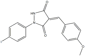 1-(4-iodophenyl)-4-(4-methoxybenzylidene)-3,5-pyrazolidinedione 结构式